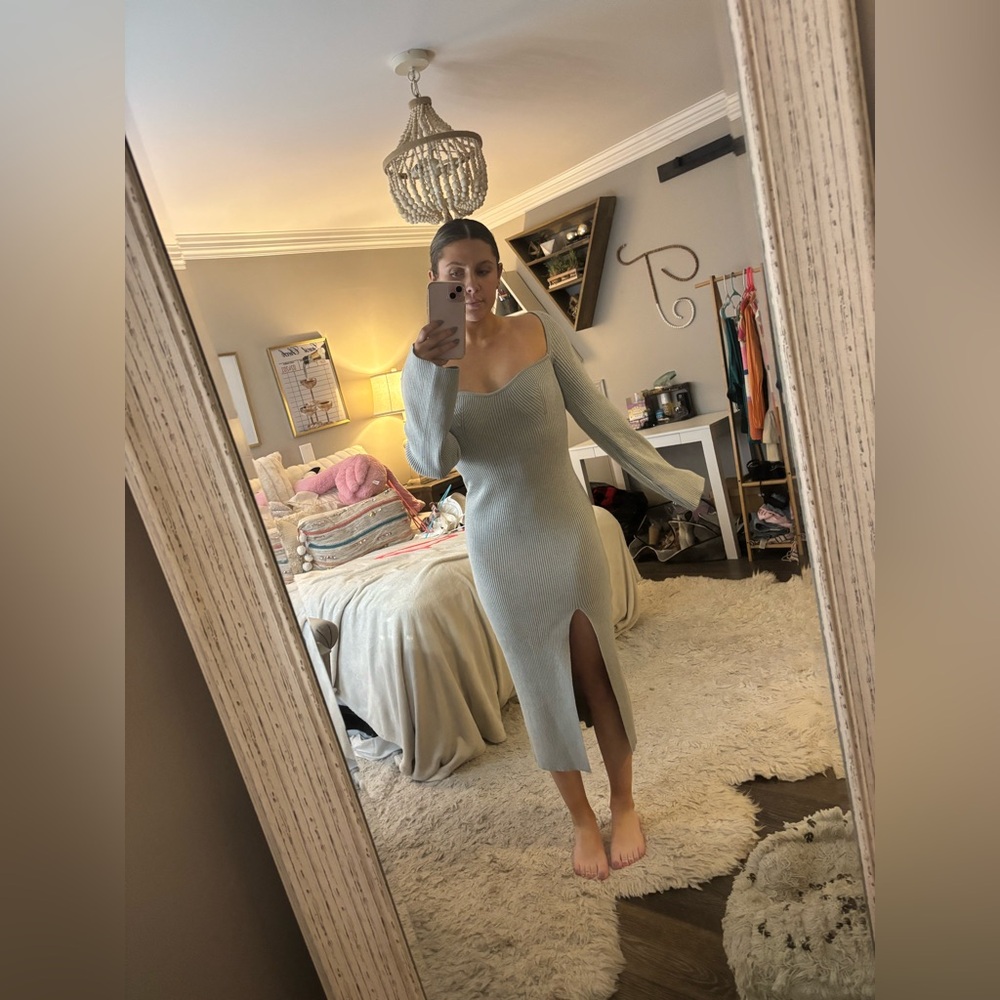Gray Knit Dress